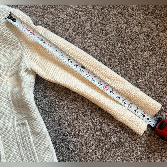 Mac and Jac medium length cream coloured pea coat, size L - Picture 8 of 8